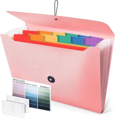 Produktbild von Erweiterbare A4 Bestandsmap, 13 Fächer, 13 inch x 24 cm x 4,5 cm, für Papierorganisation