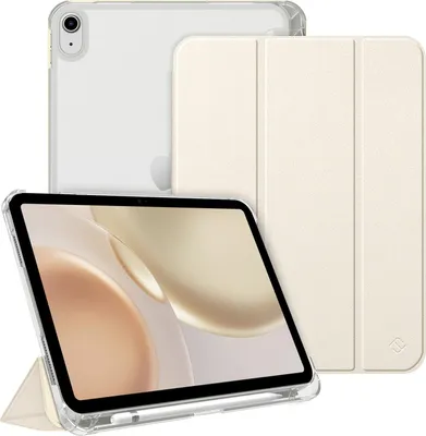 Produktbild von Fintie Hülle für iPad (A16) 11 Generation 11 Zoll 2025, iPad 10 Generation 10.9 Zoll 2022 mit Stifthalter - ultradünne leichte Schutzhülle mit transparenter Rückseite, Auto Schlaf/Wach, Starlight