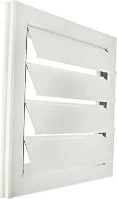 Produktbild von Überdruck Abluftgitter LG-2626 RAW Lamellengitter PVD Weiß 255x255 Lüftungsgitter