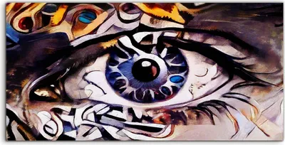 Produktbild von Coloray Canvas 120x60  Wandbild Leinwand Bilder Abstraktion magisches Auge Aquarell