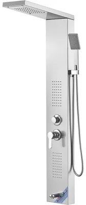 Produktbild von VEVOR Duschpaneelsystem, 5 Duschmodi, LED-Duschpaneelturm, Regenfall, Wasserfall
