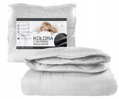 Produktbild von Bettdecke - Winter - 140x200 cm - Warm - Weiß - aus Mikrofaster und KOHLENSTOFFFASER