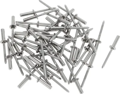 Produktbild von Kuppelkopf Geschlossene Dichtungsnieten 4,8mm Griffdurchmesser 18mm Grifflänge 9,5mm Flanschdurchmesser Edelstahl silberfarben 50 Stück