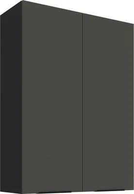 Produktbild von Hoher Küchenoberschrank LUNARA – Breite 80 cm, Graphit/Schwarz