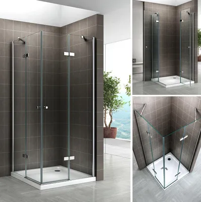 Produktbild von i-flair Eck-Duschkabine 75x100x190 cm aus durchsichtigem 6 mm Sicherheitsglas - DK19