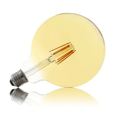 Obrázek produktu pro Žárovka LED Filament E27 G125 8W AMBER teplá bílá