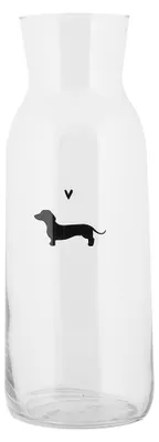 Productafbeelding van Clayre & Eef Karaffe, 1000 ml, transparant glas, model "Dackel"