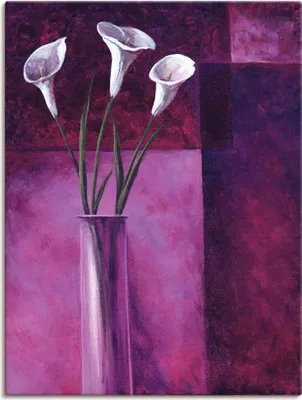 Produktbild von ARTland Leinwandbild Callas Lila Größe: 45x60 cm