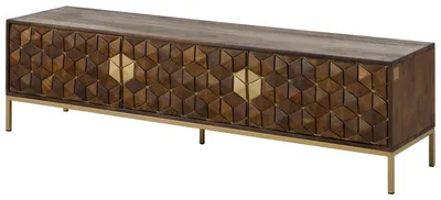 Produktbild von MASSIVMOEBEL24.DE TV-Board Mango 180x45x50 braun geölt DIAMOND #224