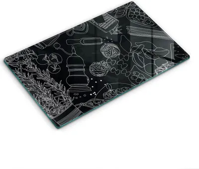 Produktbild von Glasschneideplatte - Herdabdeckplatte - 52x30 cm - Schneidebrett - Spritzschutz - Küchenzubehör