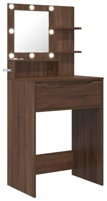 Productafbeelding van vidaXL Slaapkamerkaptafel, bruin, eikenlook, houtvezel
