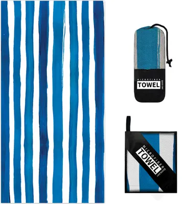 Produktbild von Übergroßes Schnelltrocknendes Mikrofaser-Strandtuch - 80x160cm, Sandfrei, Kompakt & Leicht für Reisen, Schwimmen, Erwachsene & Kinder, D