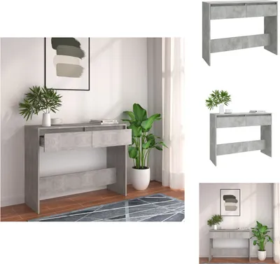 Produktbild von vidaXL Konsolentisch Betongrau 100x35x76,5 cm Holzwerkstoff -  Beistelltische