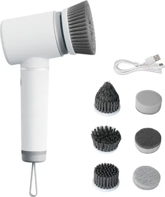 Produktbild von DOPWii Elektrische Reinigungsbürste, Handgeführte Scrubber 360? mit 6 Ersatzbürsten