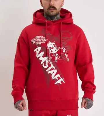 Image de Sweat-shirt pour homme Amstaff Narek Hoodie Red - XL