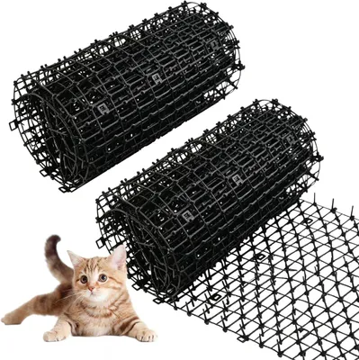 Productafbeelding van Kunststof kattenwerend net, 2 stuks, 30 x 200 cm, geschikt voor tuin en buitenruimte