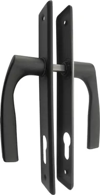 Immagine prodotto di Maniglia Per Porta A Battente Nati Verniciata Nera 90 Mm Con Chiave