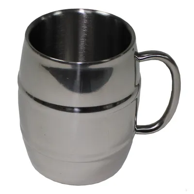 Zdjęcie produktu dla Dzbanek MFH, beczułka, stal nierdzewna, 450 ml, podwójne ścianki