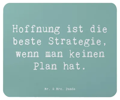 Produktbild von Mr. & Mrs. Panda Mauspad Spruch Hoffnung Strategie - Meeresbrise - Geschenk, Gefühl, Positivität, Mousepad, Vertrauen, inspirierende Aussage, mausteppich, pc, Mouse Pad
