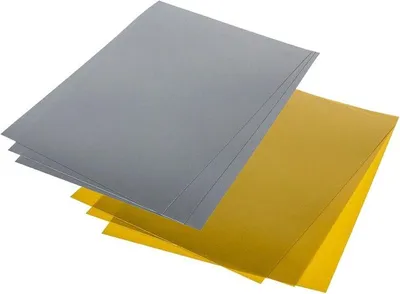 Image de 14 tôles métalliques en plastique - or-argent