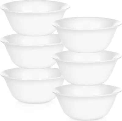 Produktbild von Vilde | Schüsseln Set - 6 Stück - Ø 13 cm - 300 ml - Weiß - Glas - Ideal für Snacks und Desserts - Spülmaschinenfest