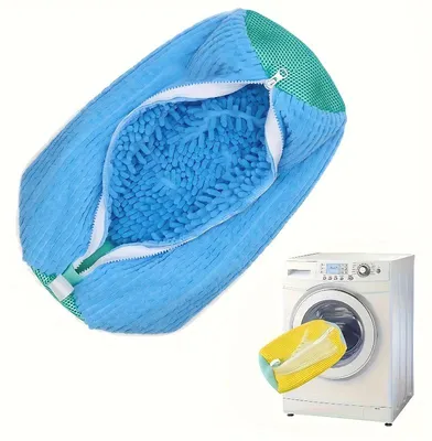 Immagine prodotto di Sacchetto per la pulizia delle scarpe, dimensioni regolabili, tecnologia ad asciugatura rapida, 1 pezzo, colore blu