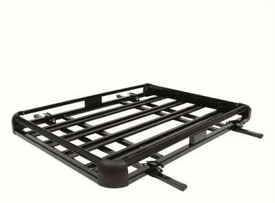 Image de Porte-bagages universel en aluminium pour SUV, adapté aux barres de toit, avec une largeur réglable