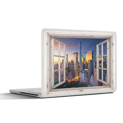 Produktbild von MuchoWow® Laptop Aufkleber Sticker Cover Ansicht - New York - Architektur 31x22.5 cm - Laptop-Deko