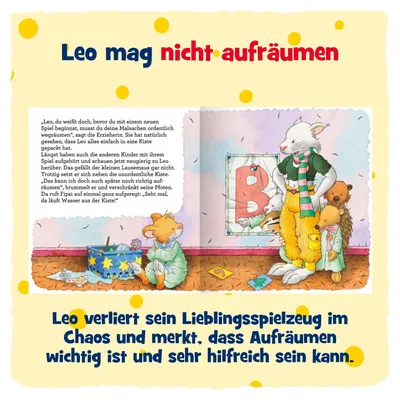 Zdjęcie produktu dla Leo Lausemaus will nicht aufräumen: Kinderbuch zum Vorlesen – eine Kindergeschichte für Kinder ab 3 Jahren