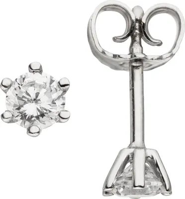 Produktbild von Ohrstecker 585 Gold Weißgold mit 2 Brillanten 0,5 Ct. 4,7mm Ohrschmuck Ohrringe