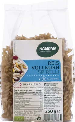 Produktbild von Naturata Reis Vollkorn Spirelli 250g