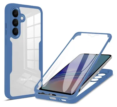 Produktbild von 360° Grad Hülle für Samsung Galaxy S25 FE mit Integriertem Displayschutz Blau