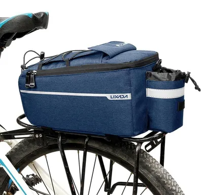 Produktbild von Fahrrad Gepäckträgertasche Multifunktionale Isolierte Kühltasche Umhängetasche 29x16x17cm Dunkelblau