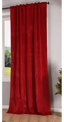 Produktbild von Gardinenbox Blackout Vorhang "Milano" - Roter Samt Opaque Vorhang 235x135 cm