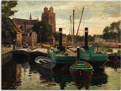 Produktbild von ARTland Leinwandbild Abend in Dordrecht. 1902-1910 Größe: 120x90 cm