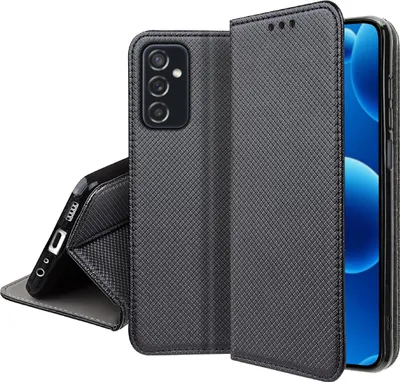 Immagine prodotto di Custodia con patta per Samsung M52 5G Custodia chiudibile nera + vetro 9H