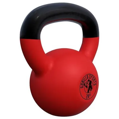 Obrázek produktu pro GORILLA SPORTS® Kettlebell 2–32 kg – litinová kettlebell s vinylovým povrchem, šetrná k podlaze – jednotlivě nebo v sadě – domácí posilovna, fitness, silový trénink