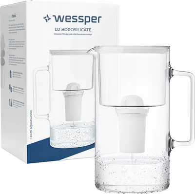 Obrázek produktu pro WESSPER D2 BOROSILIKÁTOVÁ SKLENĚNÁ NÁDRŽ 3,3 l + 1x Wessper aquaclassic filtr