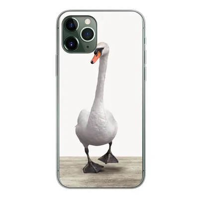 Produktbild von MuchoWow® Handyhülle Schutzhülle Hülle für iPhone 11 Pro Schwan - Tiere - Vogel - Jungen - Mädchen - Kinder Silikon Softcase Handy Hülle - Handy