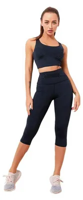 Image de Ensemble Royal Wolf Sport 3/4 pour haltérophilie Melody, noir