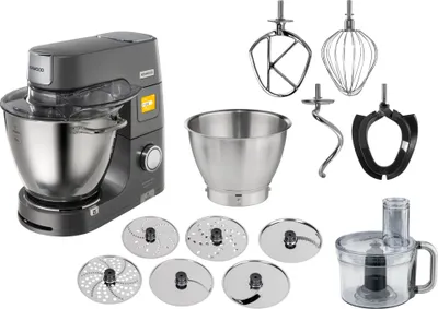 Zdjęcie produktu dla Kenwood Titanium Chef Patissier XL, 7 l, Szary, Stal nierdzewna, obrotowy, Miksowanie, Stal nierdzewna, 1400 W