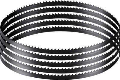 Produktbild von VEVOR Bandsägeblatt, 1511x6,5x0,35mm, 6 ZpZ, mit gehärteten, scharfen Zähnen (15 HRC), SK5-Kohlenstoffstahl, 6,35 mm Breite, Ersatz für gängige Bandsägen für die Holzbearbeitung, 1 Set