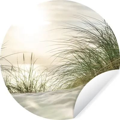 Produktbild von MuchoWow® Runde Wandtattoo - Wandsticker Tapete Aufkleber Dünen - Watteninseln - Wasser Ø 30 cm Selbstklebend und Repositionierbar - Wandaufkleber - Kreis - Wandbild - Fototapete - Selbstklebend - Dekoration - Wandschmuck - Schlafzimmer