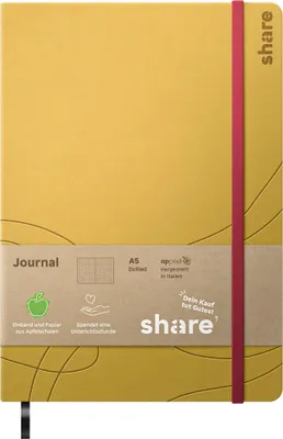 Produktbild von Journal Y-07-07-05 A5 dotted gelb Packung mit 4 Stück