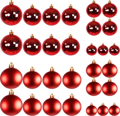 Image de 30 pcs. Boules de Noël Assortiment de boules de Noël Ø 4/5/6/7cm diff. Couleurs