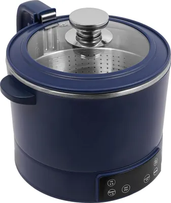Produktbild von Reiskocher mit Zuckerreduktionsfunktion - Druckkocher - 1500 W - 3 l - Edelstahl - Reis/Getreide - Blau