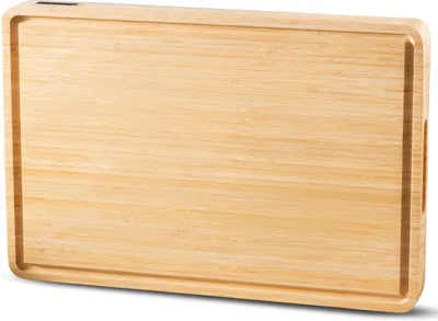 Produktbild von Schneidebrett aus Bambus – Holzbrett – Küchenutensil – Extra dick – 45 x 30 cm – Natürlich