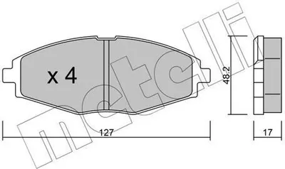 Produktbild von METELLI Bremsbeläge Satz Vorne Bremsklötze für CHEVROLET MATIZ (M200, M250) 22-0293-0
