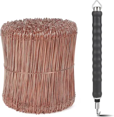 Immagine prodotto di Set di filo per recinzioni, 1000 pezzi, lunghezza 160 mm, rivestito in rame, con pinza per recinzioni, lunghezza 30 cm, per recinzioni