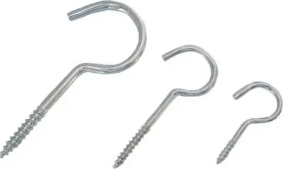 Produktbild von Schraubhaken halbrund Holzgewinde - Stahl verzinkt (3,6 x 40mm - 25 Stk.)